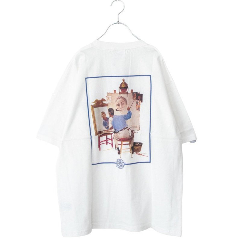 POST Norman Rockwell Print T-shirt WHITE